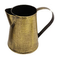 Metal Vase Decorative Shabby Pitcher Flower Holder Metal Vase with Handle for Home Garden Flowerpot Bronze