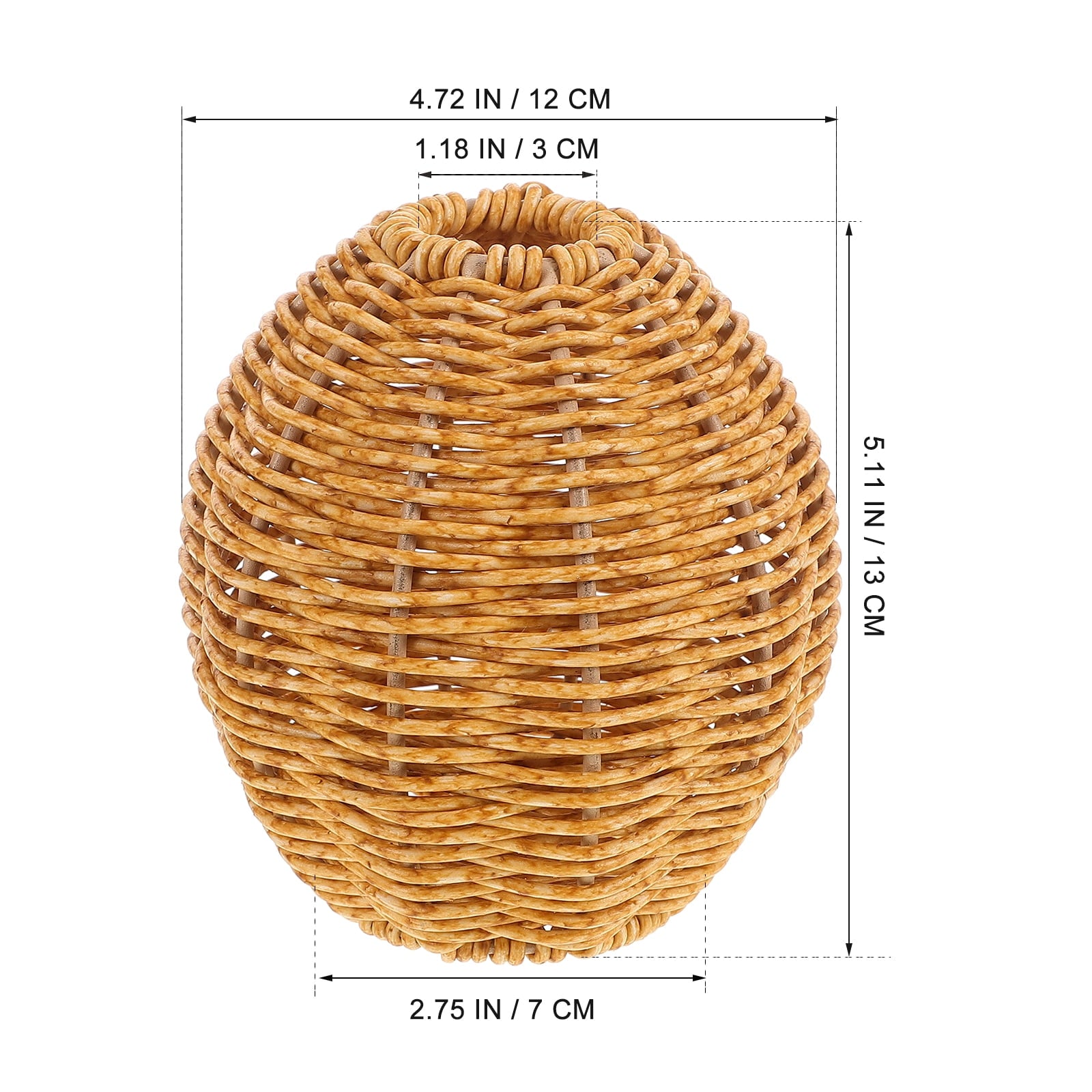Imitation Rattan Vase Vintage Decor Vase For Home Decor Seaweed Weave Basket Wicker Flower Basket Vase Woven Vase Office