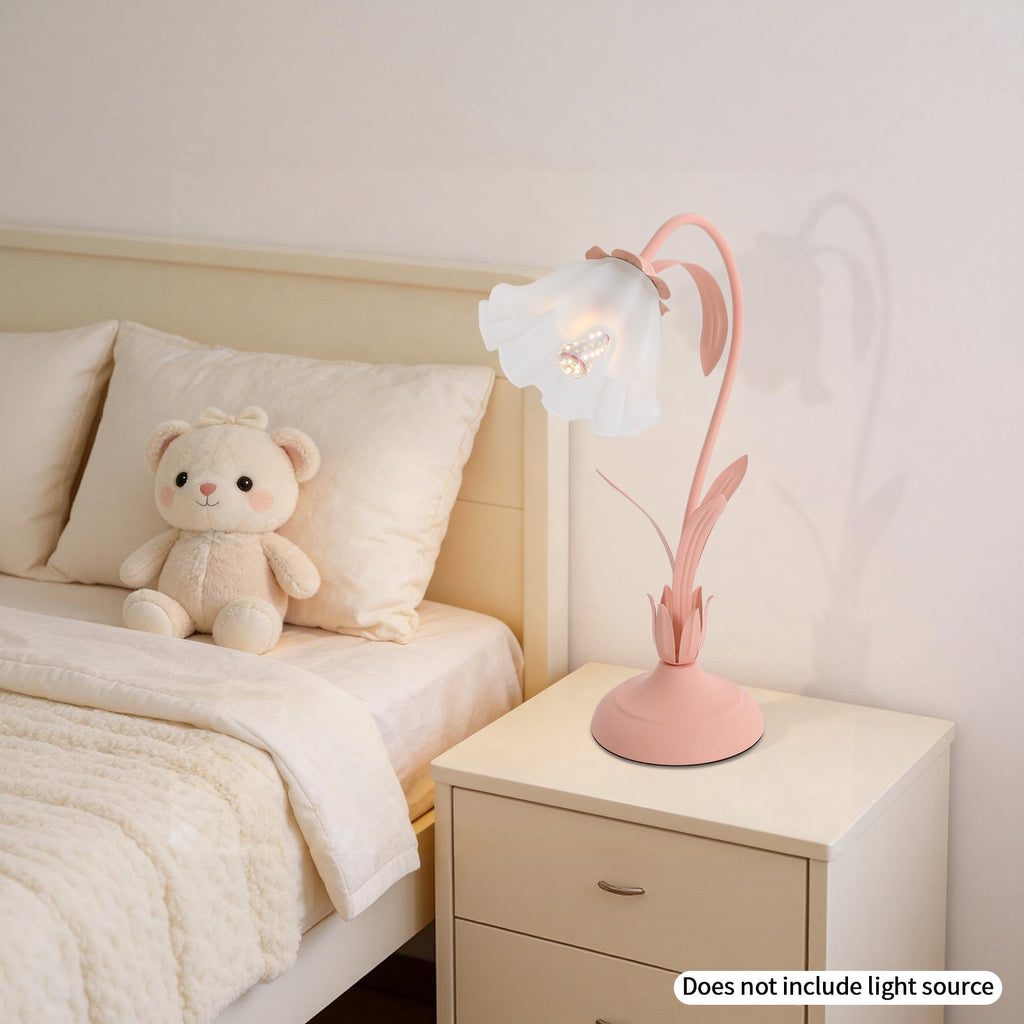 Tiffany Style Table Lamp E27 Bedside Lamp Floral Glass Lamp Dimmable Lamp+Remote