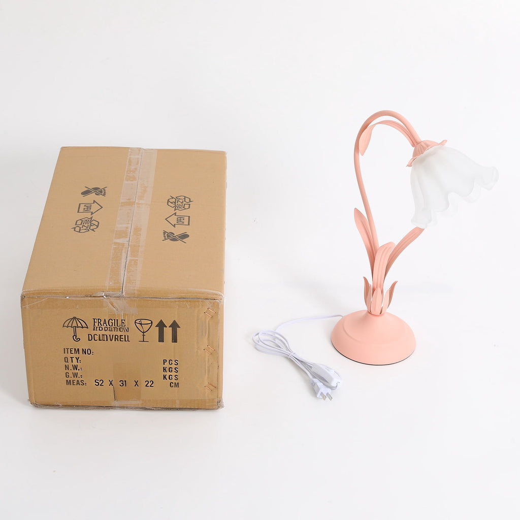 Tiffany Style Table Lamp E27 Bedside Lamp Floral Glass Lamp Dimmable Lamp+Remote