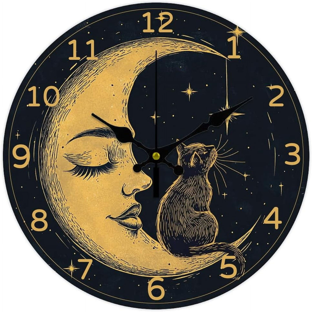 12 Inch Wall Clock Afternoon Tea Wall Clock Battery Powered Non-Tick Cake Decoration Kitchen Clock for Living Room Bedroom Home Decor Office