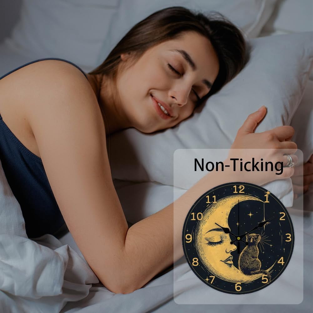 12 Inch Wall Clock Afternoon Tea Wall Clock Battery Powered Non-Tick Cake Decoration Kitchen Clock for Living Room Bedroom Home Decor Office