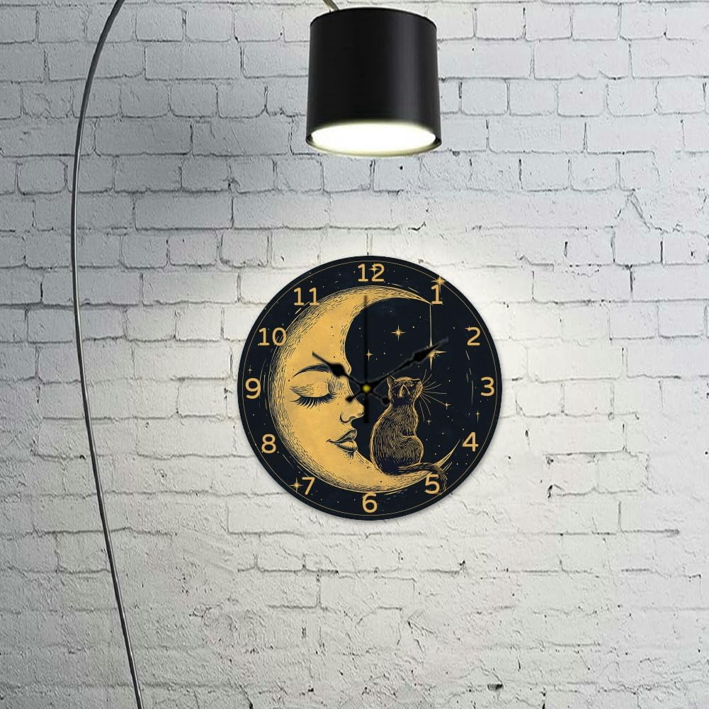 12 Inch Wall Clock Afternoon Tea Wall Clock Battery Powered Non-Tick Cake Decoration Kitchen Clock for Living Room Bedroom Home Decor Office