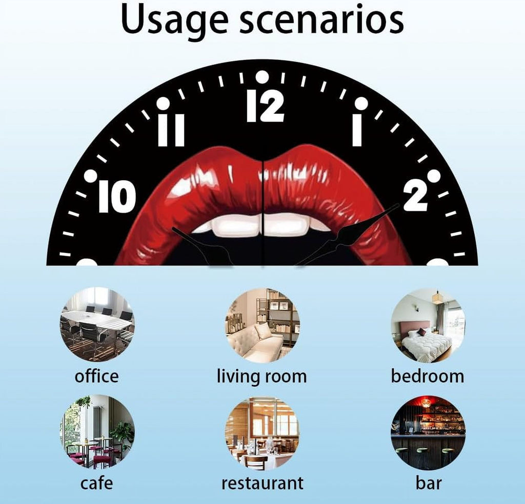 12 Inch Wall Clock Afternoon Tea Wall Clock Battery Powered Non-Tick Cake Decoration Kitchen Clock for Living Room Bedroom Home Decor Office