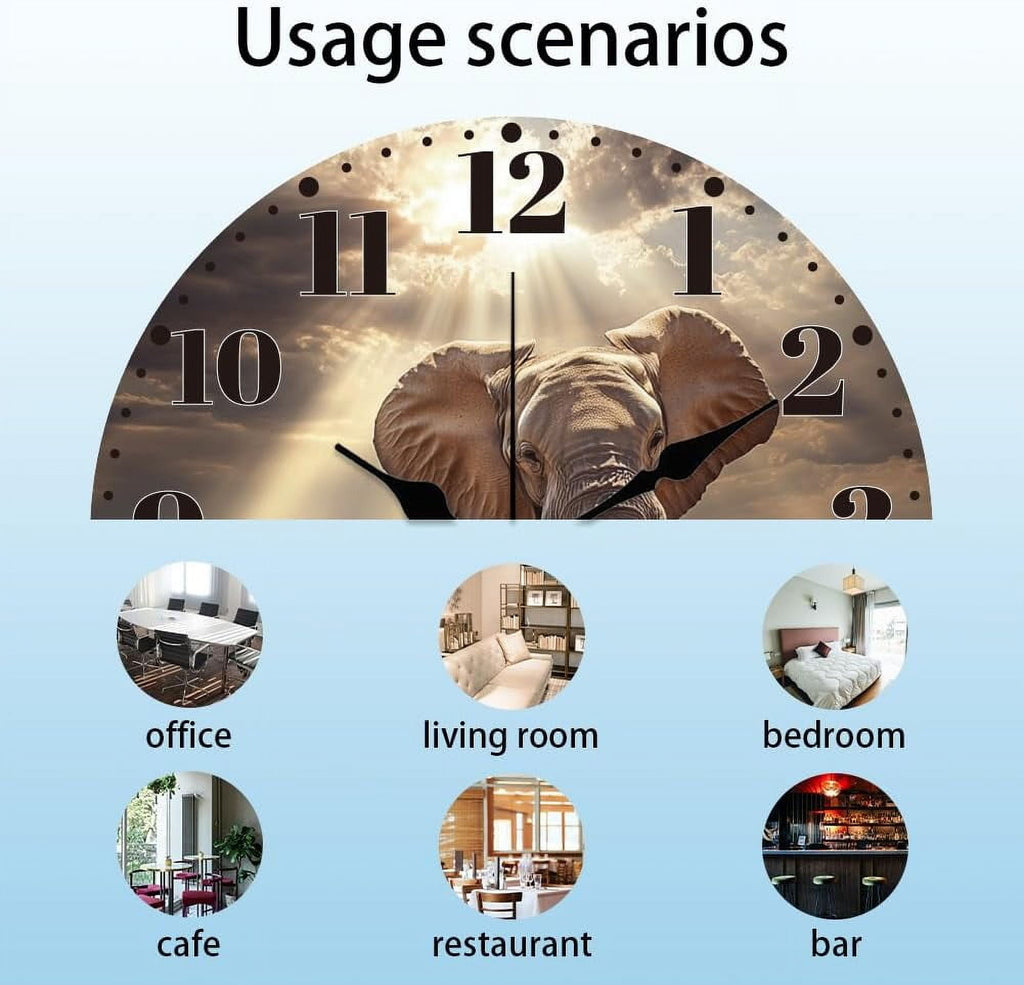 12 Inch Wall Clock Afternoon Tea Wall Clock Battery Powered Non-Tick Cake Decoration Kitchen Clock for Living Room Bedroom Home Decor Office