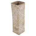 Rattan Flower Vase Bamboo Baskets Decoration Vases Fruit Basket Tall for Home Decor White