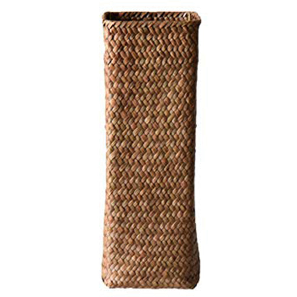 Rattan Flower Vase Bamboo Baskets Decoration Vases Flower Fruit Basket Flower Vase Tall Vases for Home Decor Brown