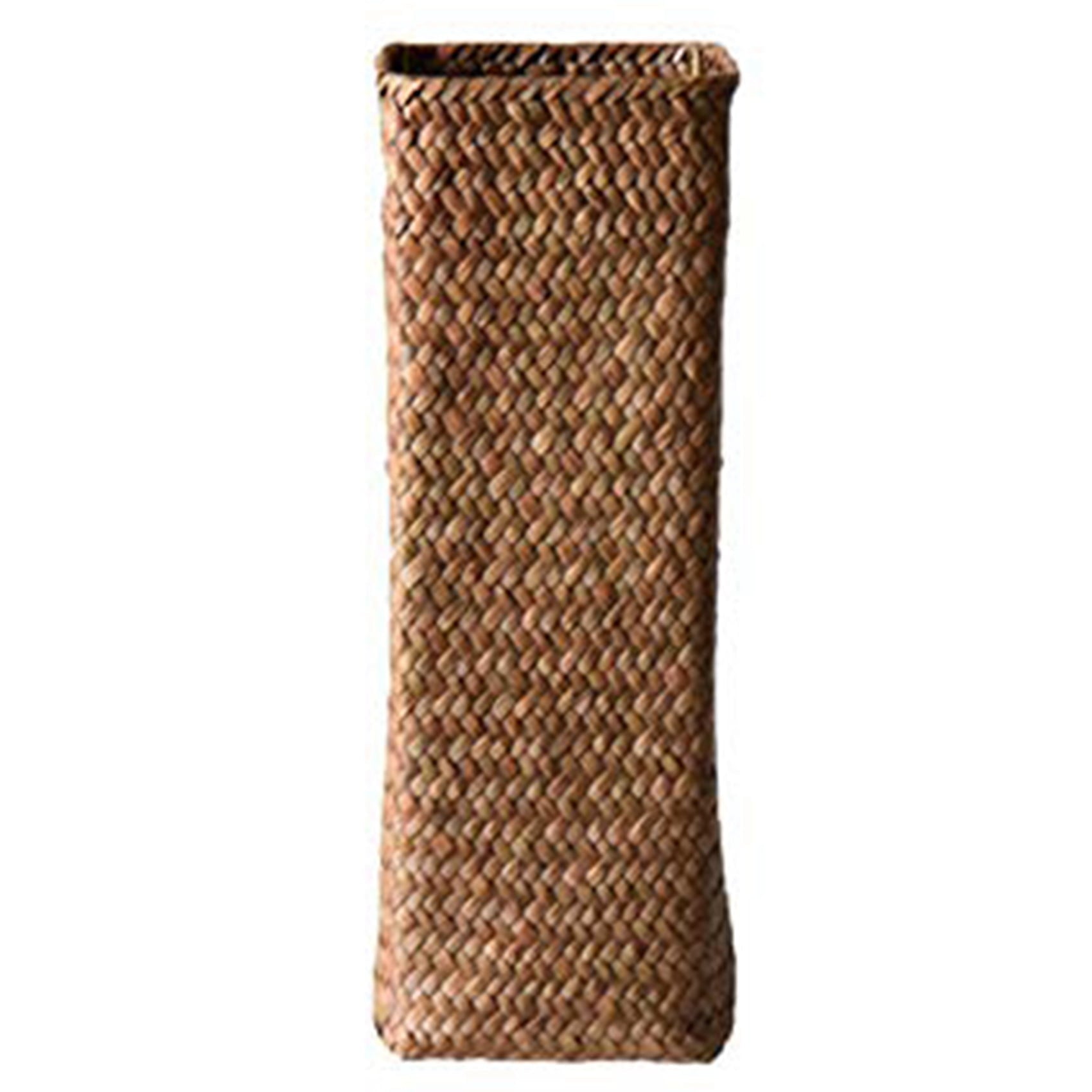 Rattan Flower Vase Bamboo Baskets Decoration Vases Flower Fruit Basket Flower Vase Tall Vases for Home Decor Brown