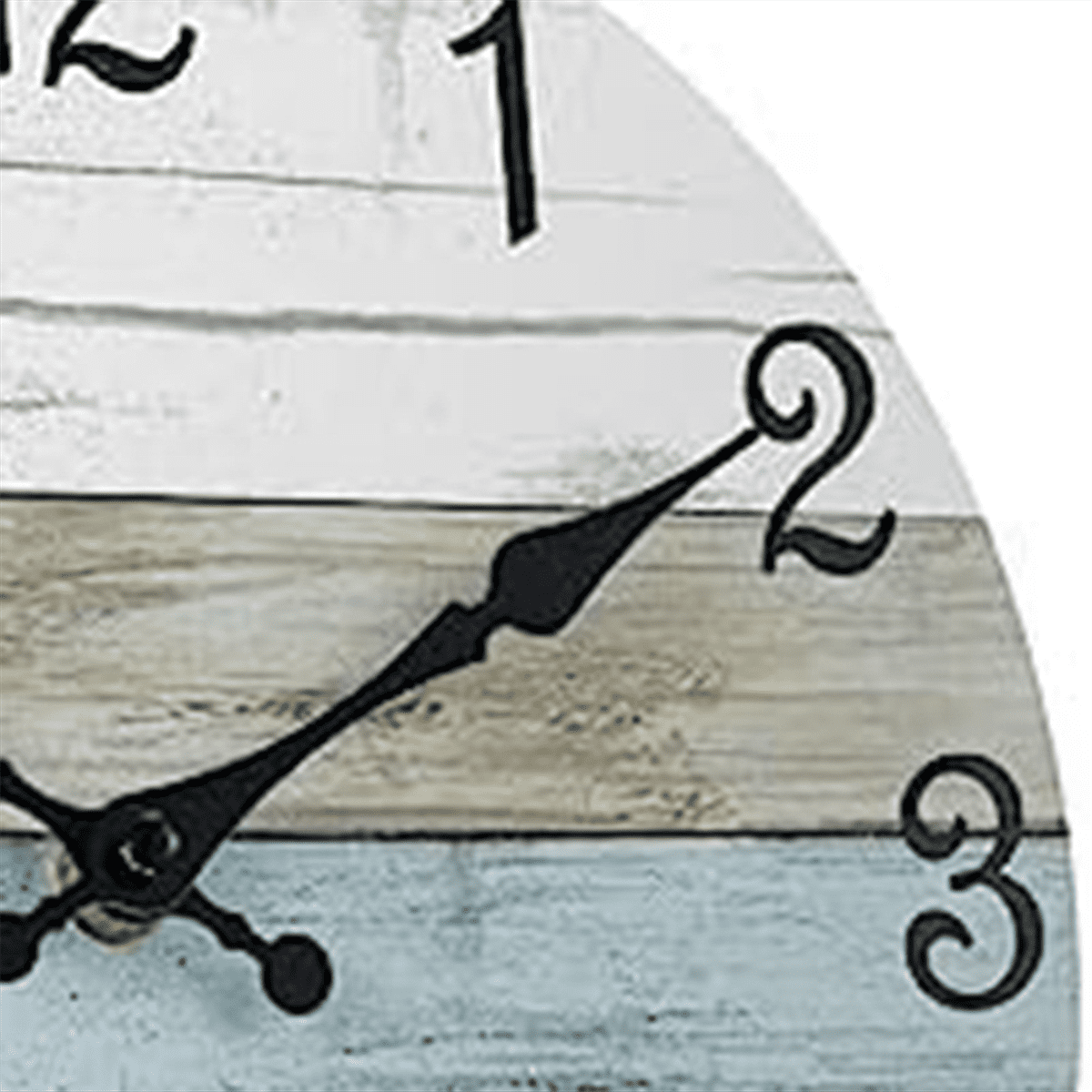 Wall Clock Bathroom Clock, Rustic Clocks Battery Operated, Silent Non Ticking Wooden Coastal-Each Home Decor