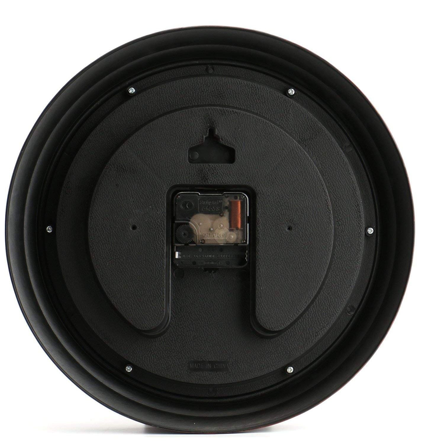 Bekith 12-Inch Round Classic Clock Retro Non Ticking Quartz Decorative Wall Clock