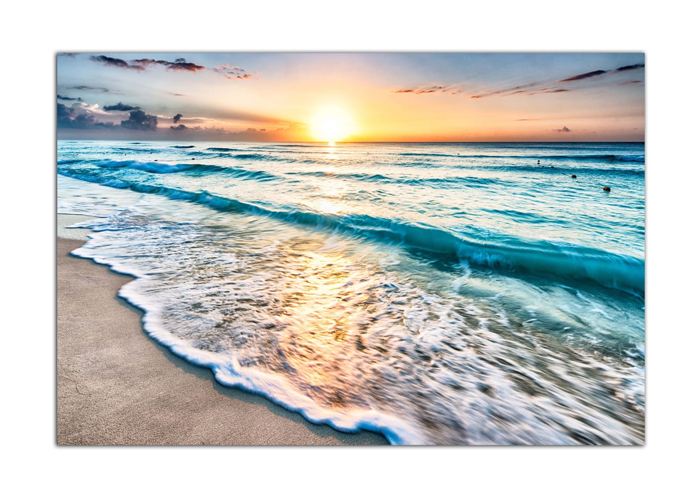 Sunrise Ocean Poster Sunset Beach Seascape Print Canvas Poster Wall Art Picture Living Room Office Decoration Painting Room Aesthetic