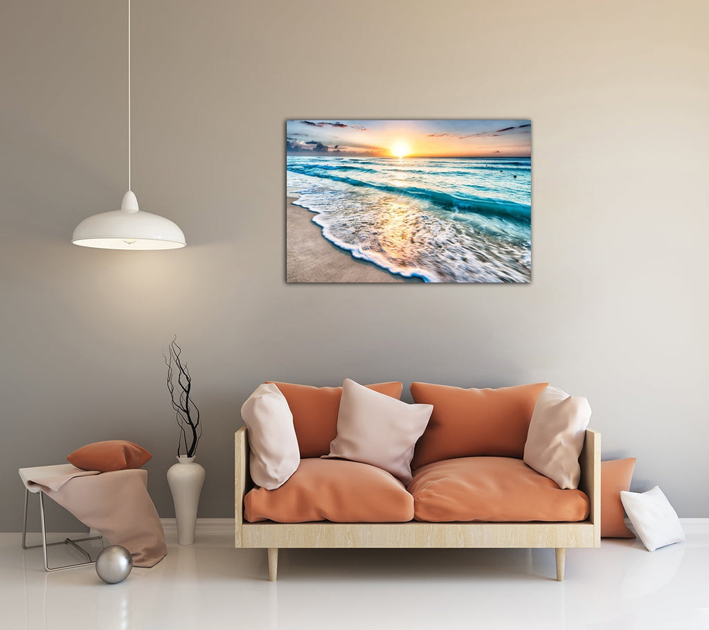 Sunrise Ocean Poster Sunset Beach Seascape Print Canvas Poster Wall Art Picture Living Room Office Decoration Painting Room Aesthetic