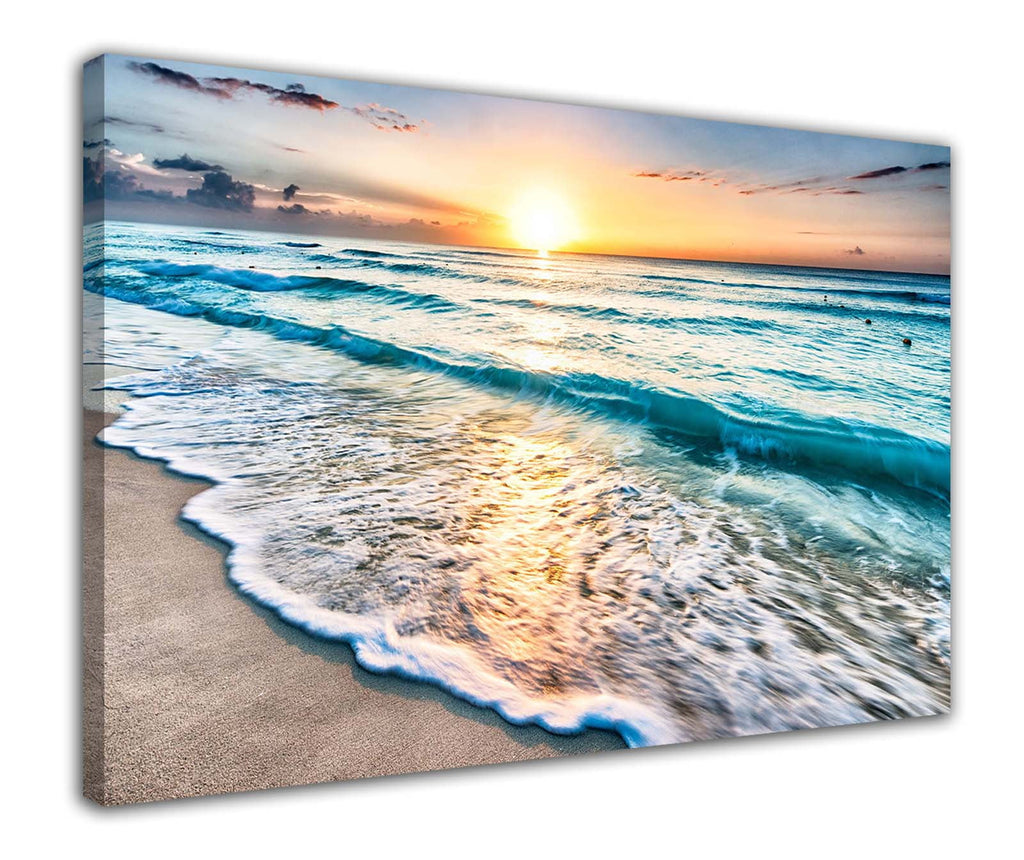 Sunrise Ocean Poster Sunset Beach Seascape Print Canvas Poster Wall Art Picture Living Room Office Decoration Painting Room Aesthetic
