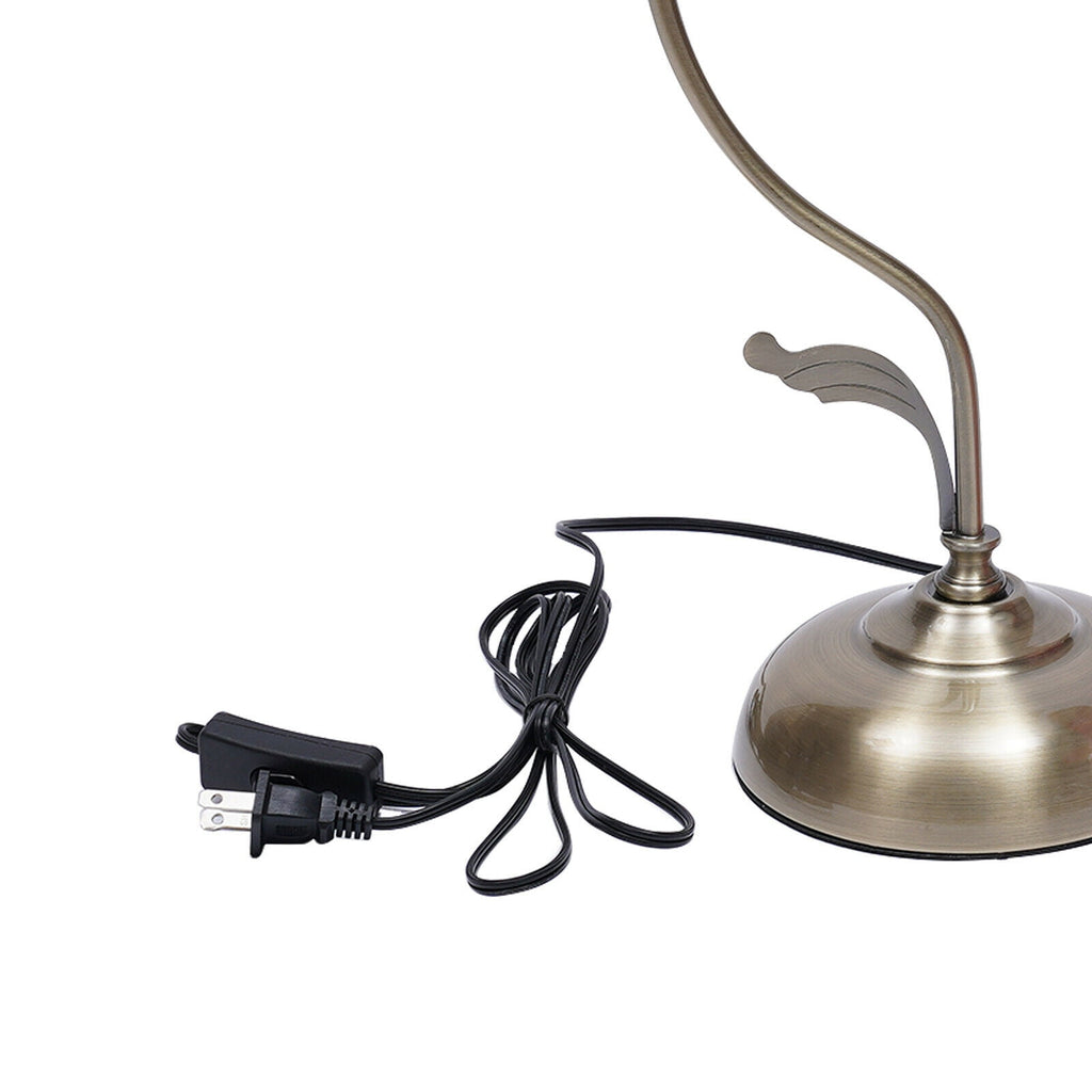Portable Stained Glass Table Lamp Cherry Blossom Desk Lamp with Petal Lampshade