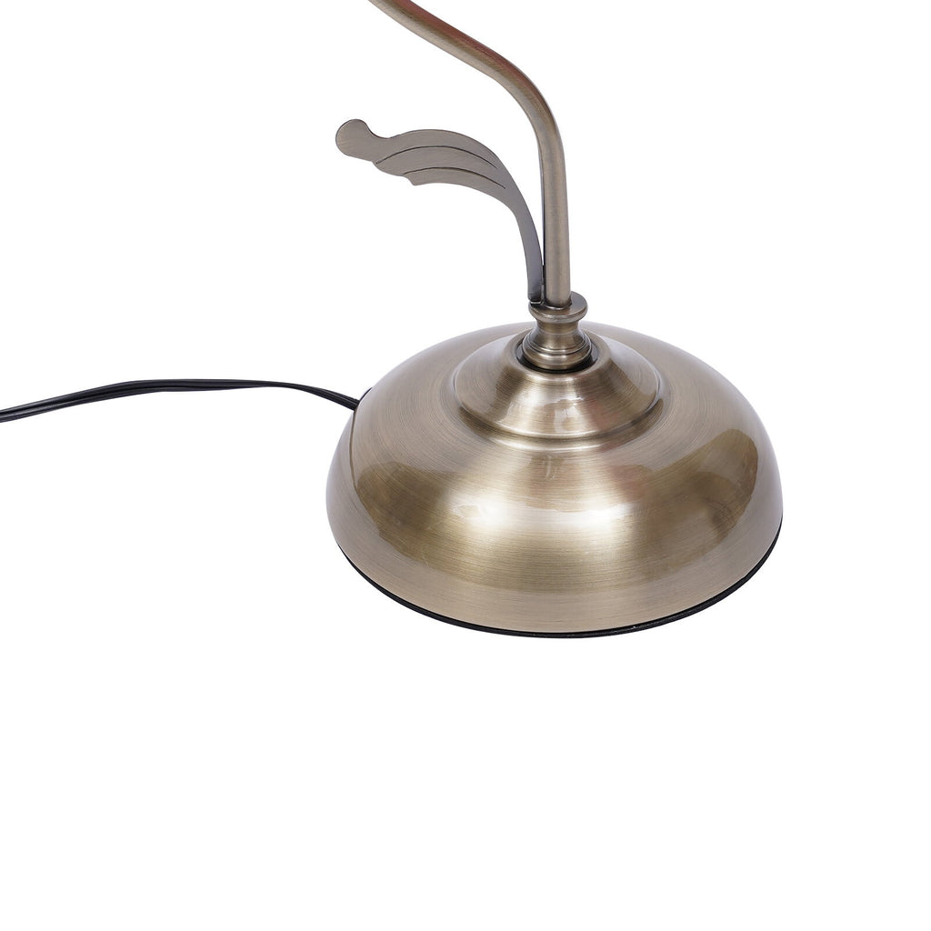 Portable Stained Glass Table Lamp Cherry Blossom Desk Lamp with Petal Lampshade