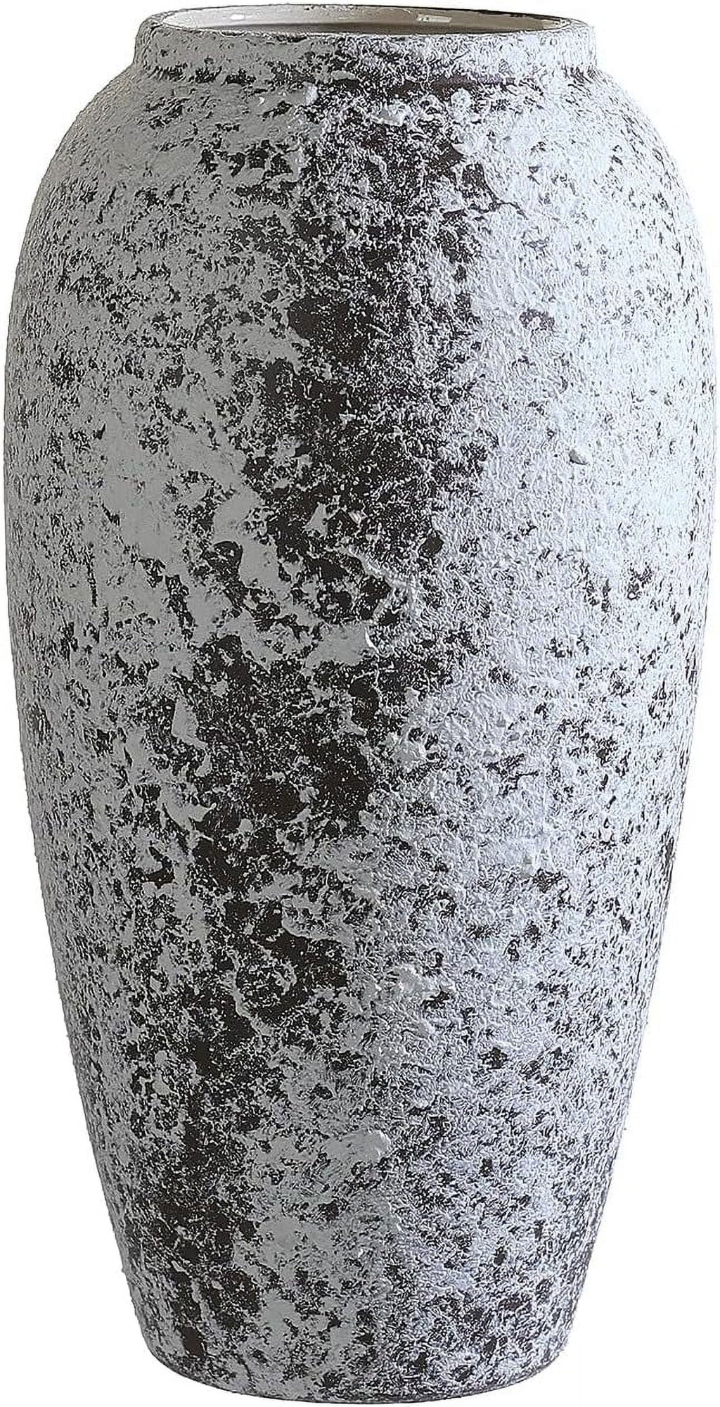 Rustic Large Ceramic Vase, Vintage Floor Tall Flower Vase Distressed Farmhouse Decor for Living Room Entryway Table Centerpieces,Shelf, Kitchen, Wedding, Home Decor