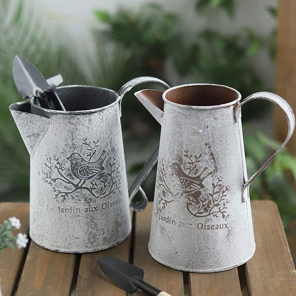 Watering Can Vase French Jug Home Decoration Garden Decoration Vase Flower Arrangement Iron Flower Making Gardening 17cm