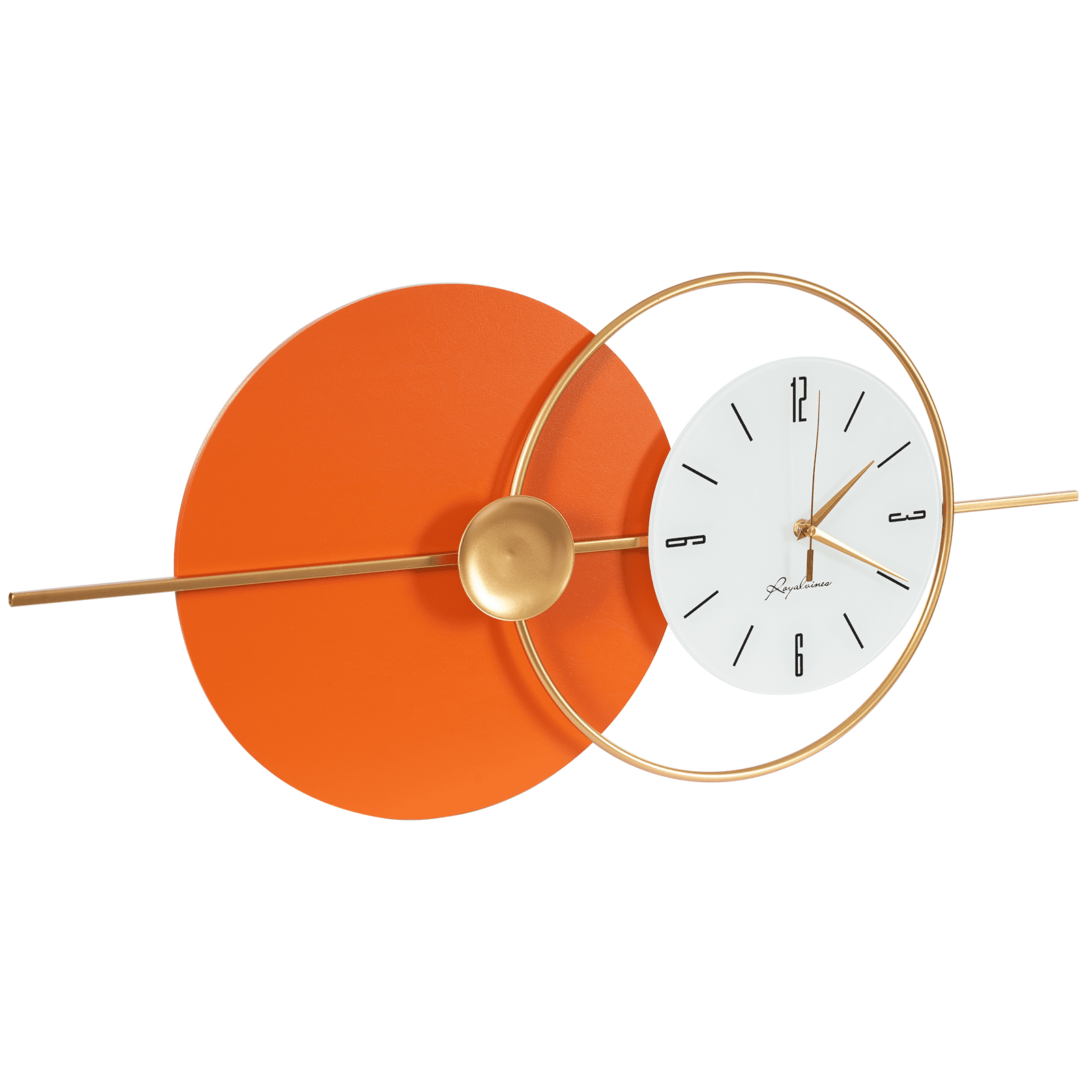 Silent Wall Clock, 20dB Quiet Operation with Arabic Numerals, Iron and Glass Construction, Perfect for Bedrooms and Hotels