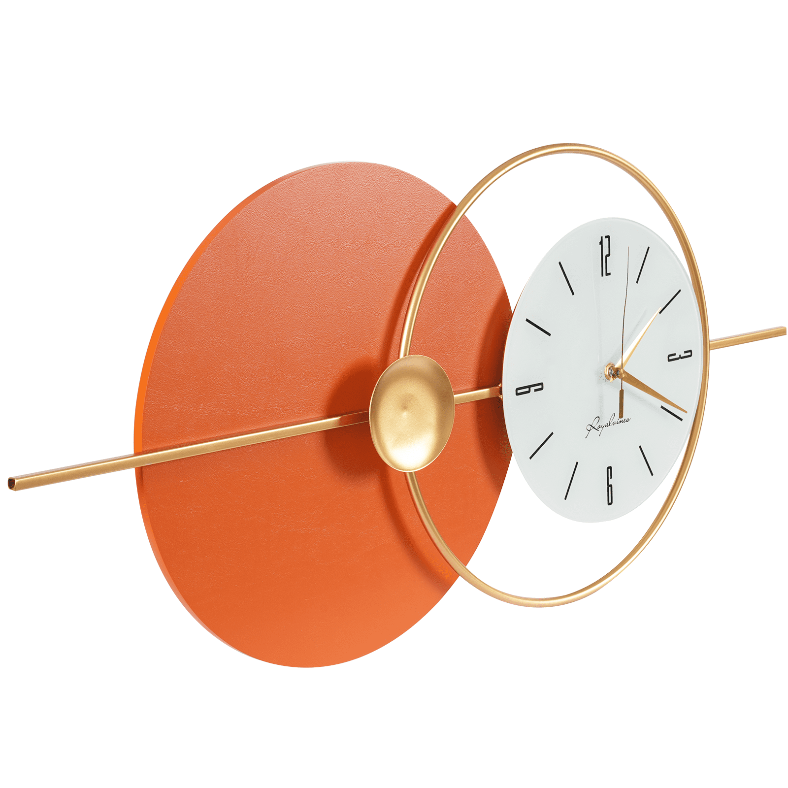 Silent Wall Clock, 20dB Quiet Operation with Arabic Numerals, Iron and Glass Construction, Perfect for Bedrooms and Hotels