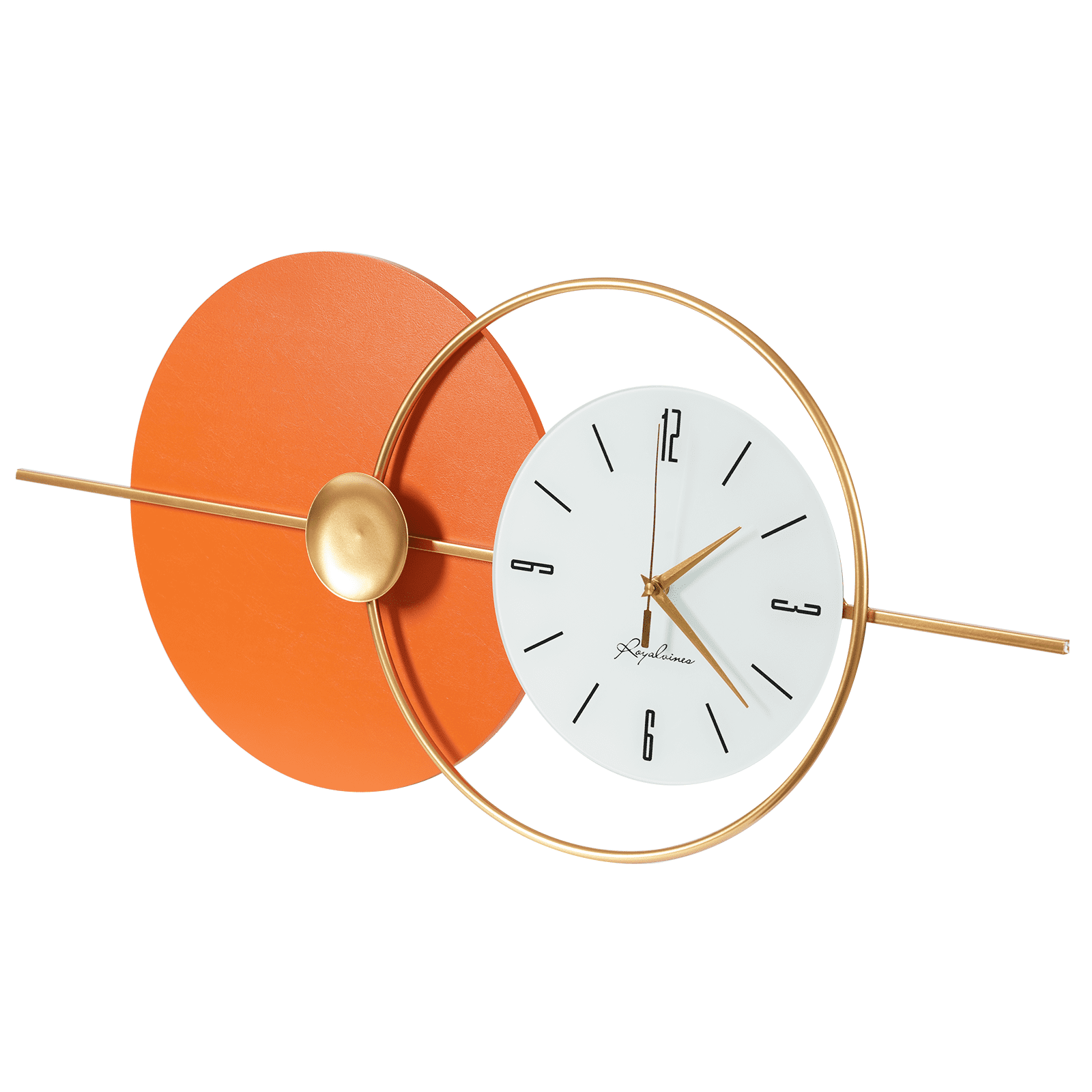 Silent Wall Clock, 20dB Quiet Operation with Arabic Numerals, Iron and Glass Construction, Perfect for Bedrooms and Hotels