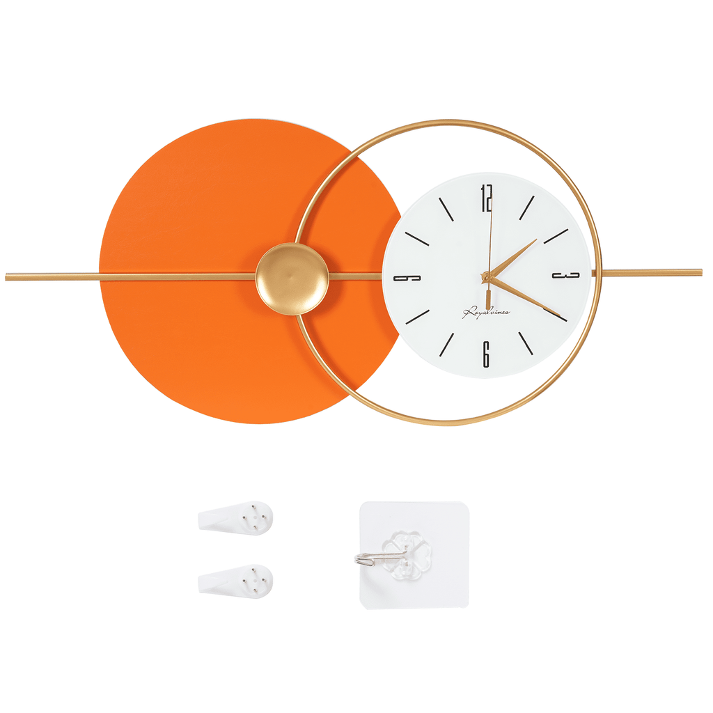 Silent Wall Clock, 20dB Quiet Operation with Arabic Numerals, Iron and Glass Construction, Perfect for Bedrooms and Hotels