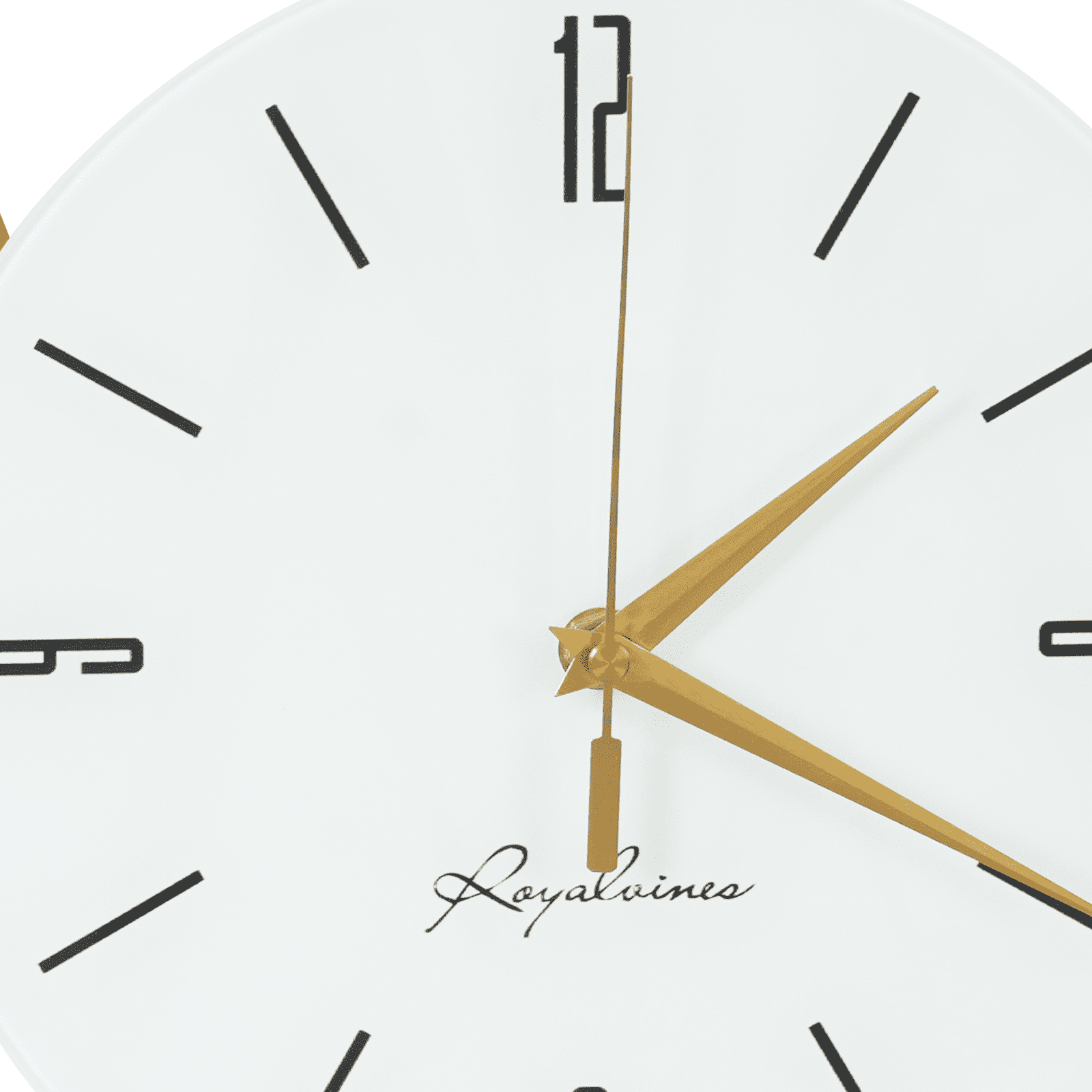 Silent Wall Clock, 20dB Quiet Operation with Arabic Numerals, Iron and Glass Construction, Perfect for Bedrooms and Hotels