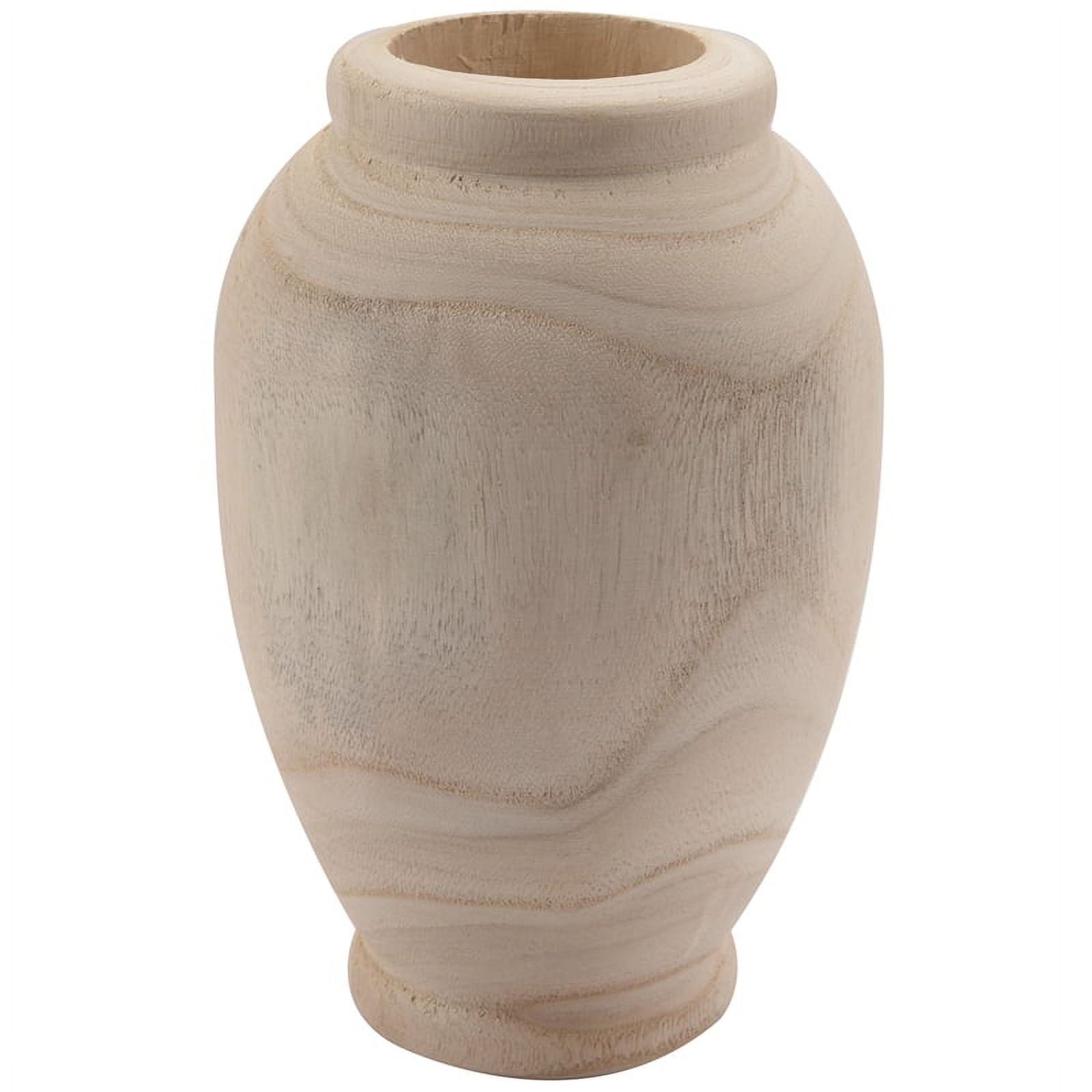 Wooden Vase Decoration Living Room Table Solid Wood Ware Flower Bottle Ornament Home Decoration