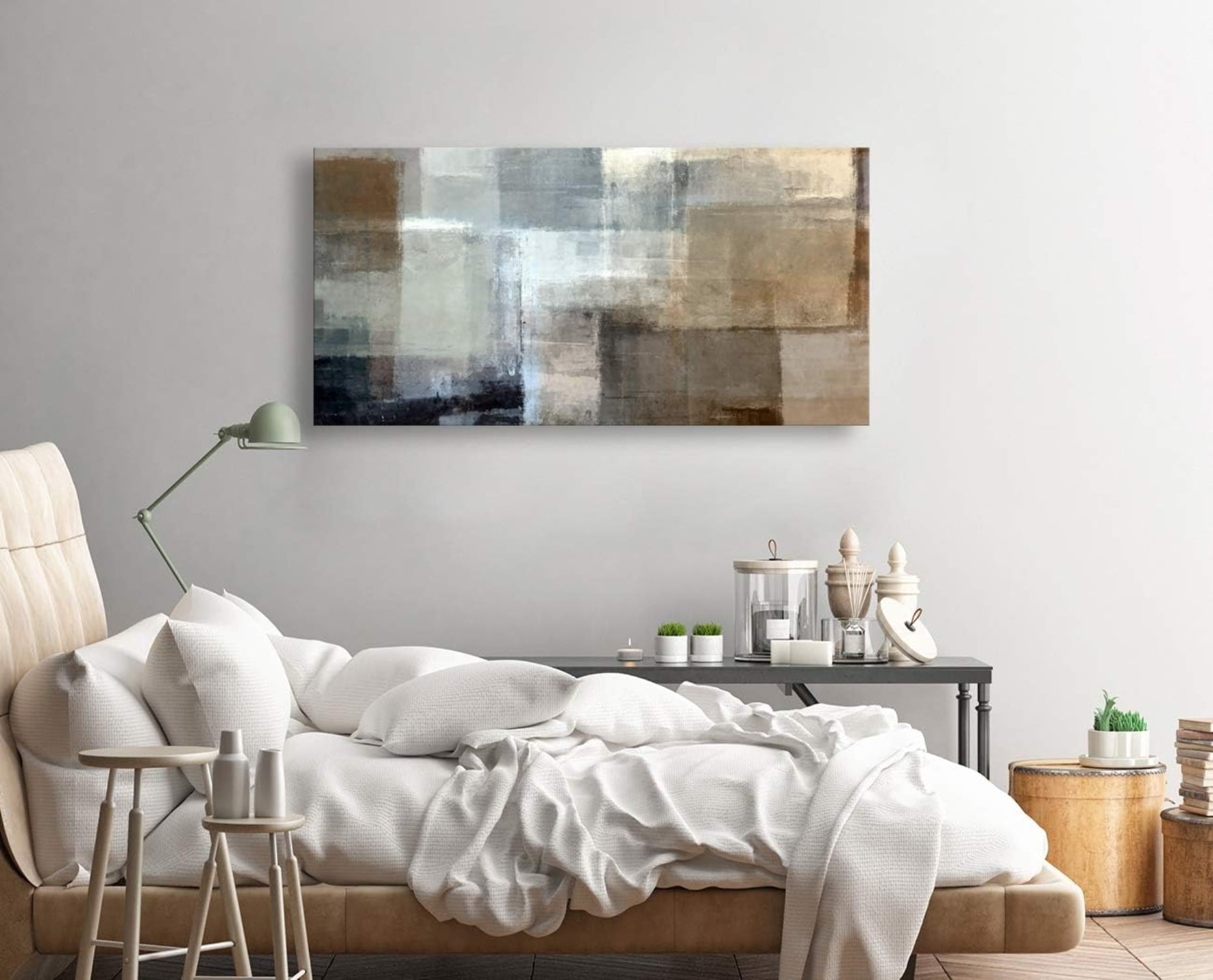 Canvas Prints Wall Art Beach Sunset Ocean Waves Nature Pictures Stretched Canvas Wooden Framed for living Room Bedroom and Office, 16x24in