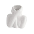 Nordic Style Flower Vase Women Body Half Face Flower Pot Vase Ceramic Art Crafts Bedroom Living Desktop Decoration A