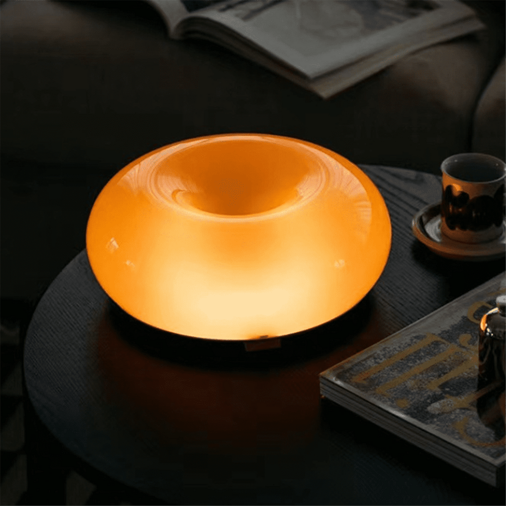 Orange Donut Lamp, Mid Century Modern Bedside Novel Art Deco Beautiful Table and Wall Decoration Lamp