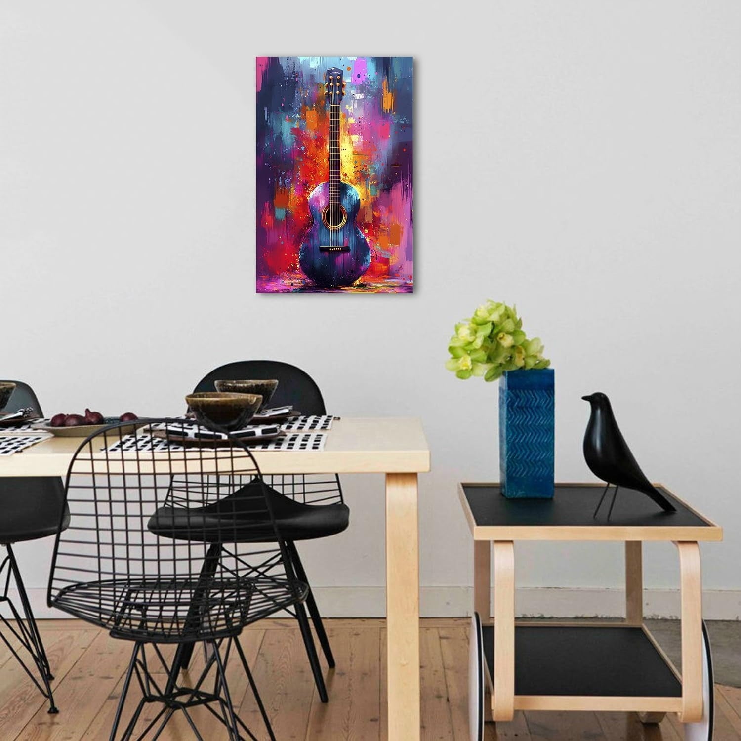 Wildflower Wall Art Colorful Floral Pictures Framed Printed Art for Bathroom Nature Botanical Canvas Prints Poster Modern Abstract Flowers Painting Artwork Living Room Bedroom Home Decorations