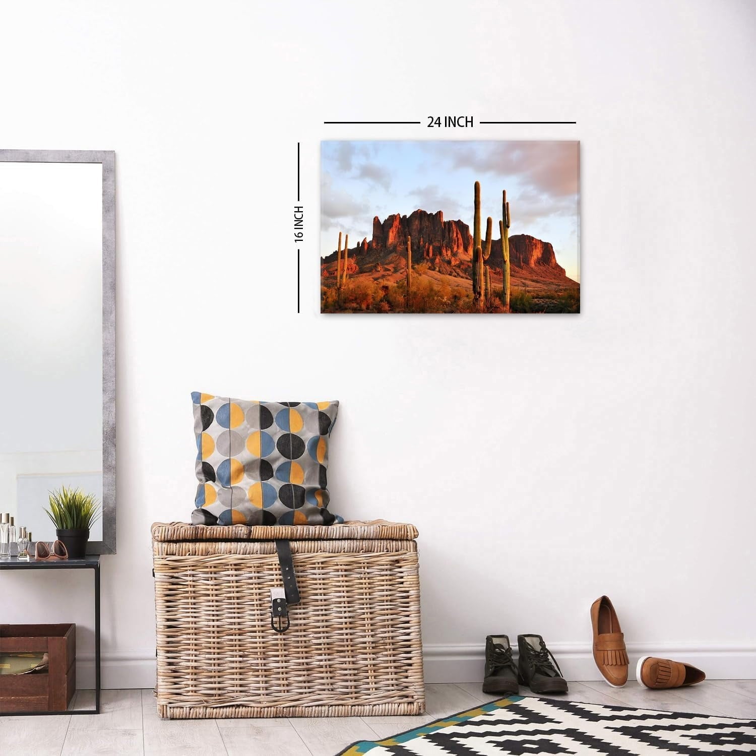 Wildflower Wall Art Colorful Floral Pictures Framed Printed Art for Bathroom Nature Botanical Canvas Prints Poster Modern Abstract Flowers Painting Artwork Living Room Bedroom Home Decorations