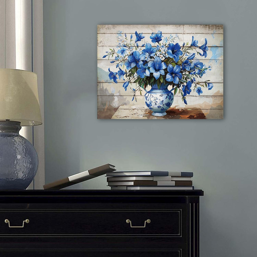Wildflower Wall Art Colorful Floral Pictures Framed Printed Art for Bathroom Nature Botanical Canvas Prints Poster Modern Abstract Flowers Painting Artwork Living Room Bedroom Home Decorations