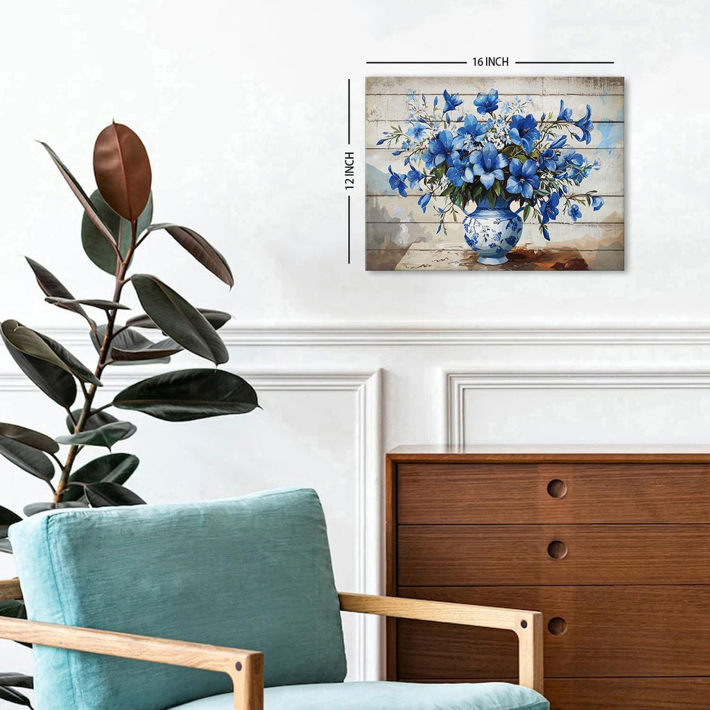 Wildflower Wall Art Colorful Floral Pictures Framed Printed Art for Bathroom Nature Botanical Canvas Prints Poster Modern Abstract Flowers Painting Artwork Living Room Bedroom Home Decorations