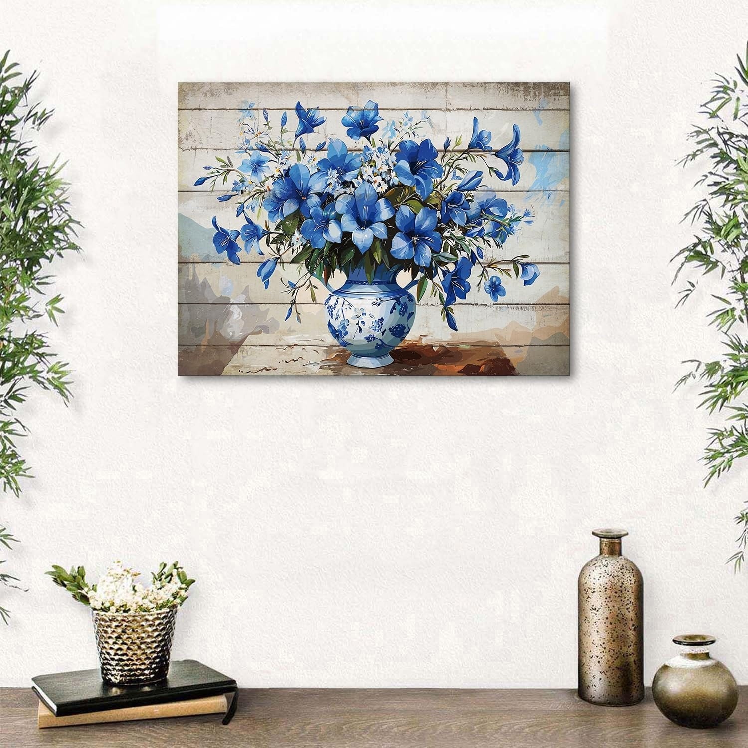 Wildflower Wall Art Colorful Floral Pictures Framed Printed Art for Bathroom Nature Botanical Canvas Prints Poster Modern Abstract Flowers Painting Artwork Living Room Bedroom Home Decorations
