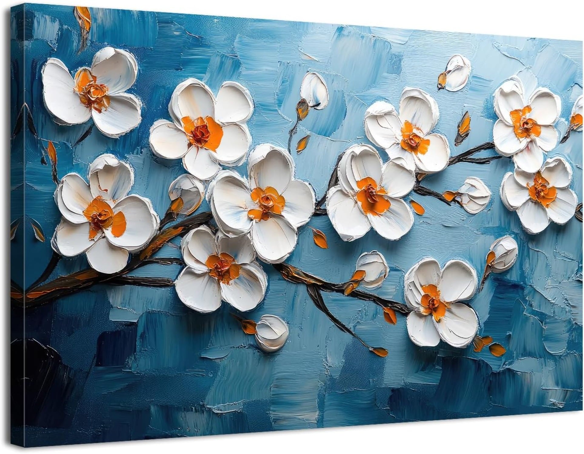 Wildflower Wall Art Colorful Floral Pictures Framed Printed Art for Bathroom Nature Botanical Canvas Prints Poster Modern Abstract Flowers Painting Artwork Living Room Bedroom Home Decorations