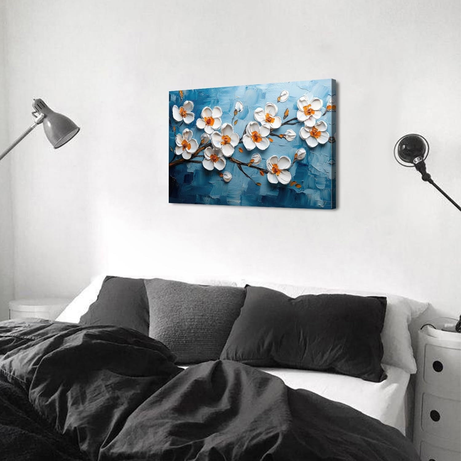Wildflower Wall Art Colorful Floral Pictures Framed Printed Art for Bathroom Nature Botanical Canvas Prints Poster Modern Abstract Flowers Painting Artwork Living Room Bedroom Home Decorations