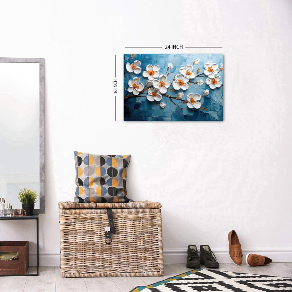 Wildflower Wall Art Colorful Floral Pictures Framed Printed Art for Bathroom Nature Botanical Canvas Prints Poster Modern Abstract Flowers Painting Artwork Living Room Bedroom Home Decorations