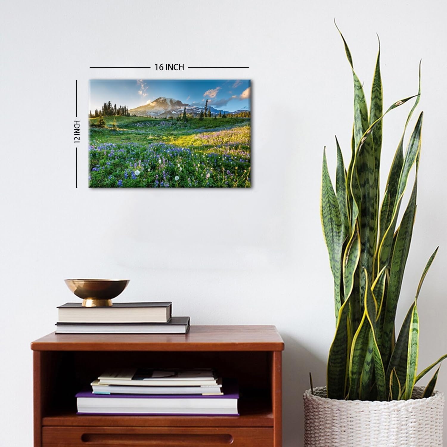 Wildflower Wall Art Colorful Floral Pictures Framed Printed Art for Bathroom Nature Botanical Canvas Prints Poster Modern Abstract Flowers Painting Artwork Living Room Bedroom Home Decorations