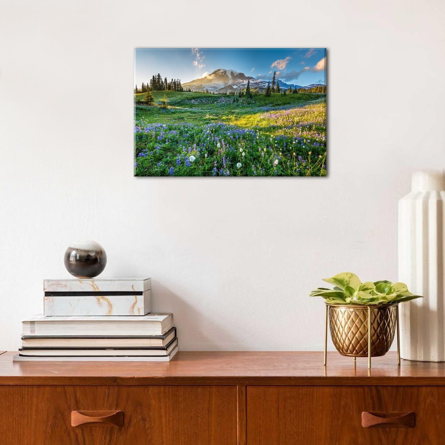 Wildflower Wall Art Colorful Floral Pictures Framed Printed Art for Bathroom Nature Botanical Canvas Prints Poster Modern Abstract Flowers Painting Artwork Living Room Bedroom Home Decorations