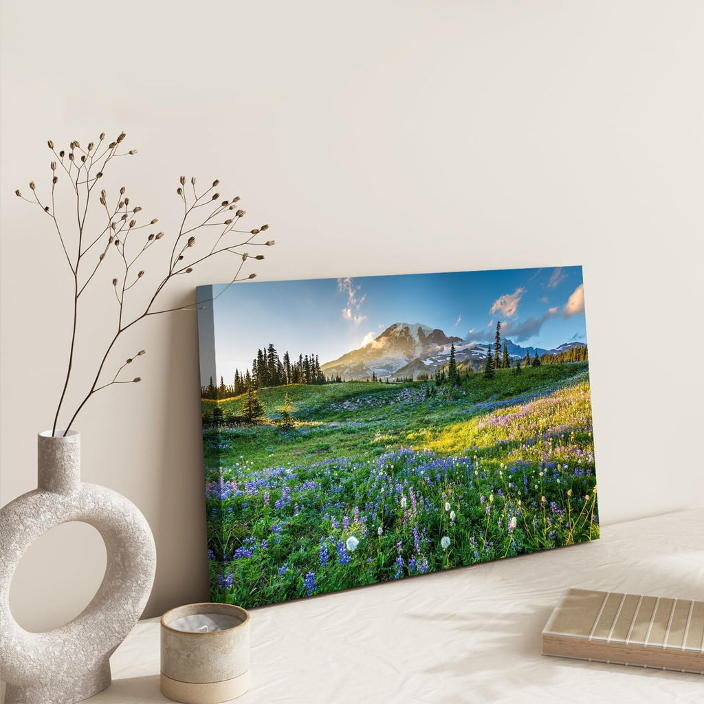 Wildflower Wall Art Colorful Floral Pictures Framed Printed Art for Bathroom Nature Botanical Canvas Prints Poster Modern Abstract Flowers Painting Artwork Living Room Bedroom Home Decorations