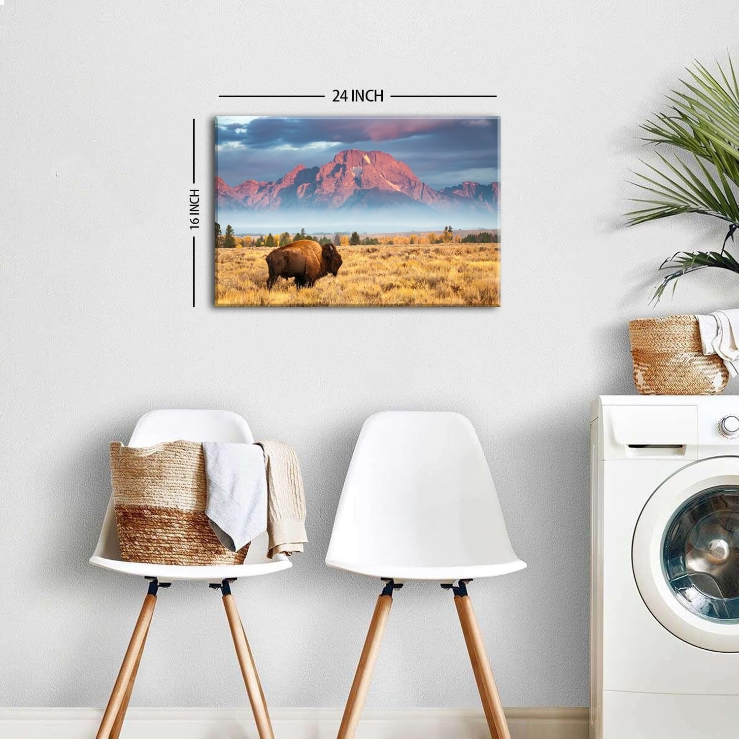 Wildflower Wall Art Colorful Floral Pictures Framed Printed Art for Bathroom Nature Botanical Canvas Prints Poster Modern Abstract Flowers Painting Artwork Living Room Bedroom Home Decorations