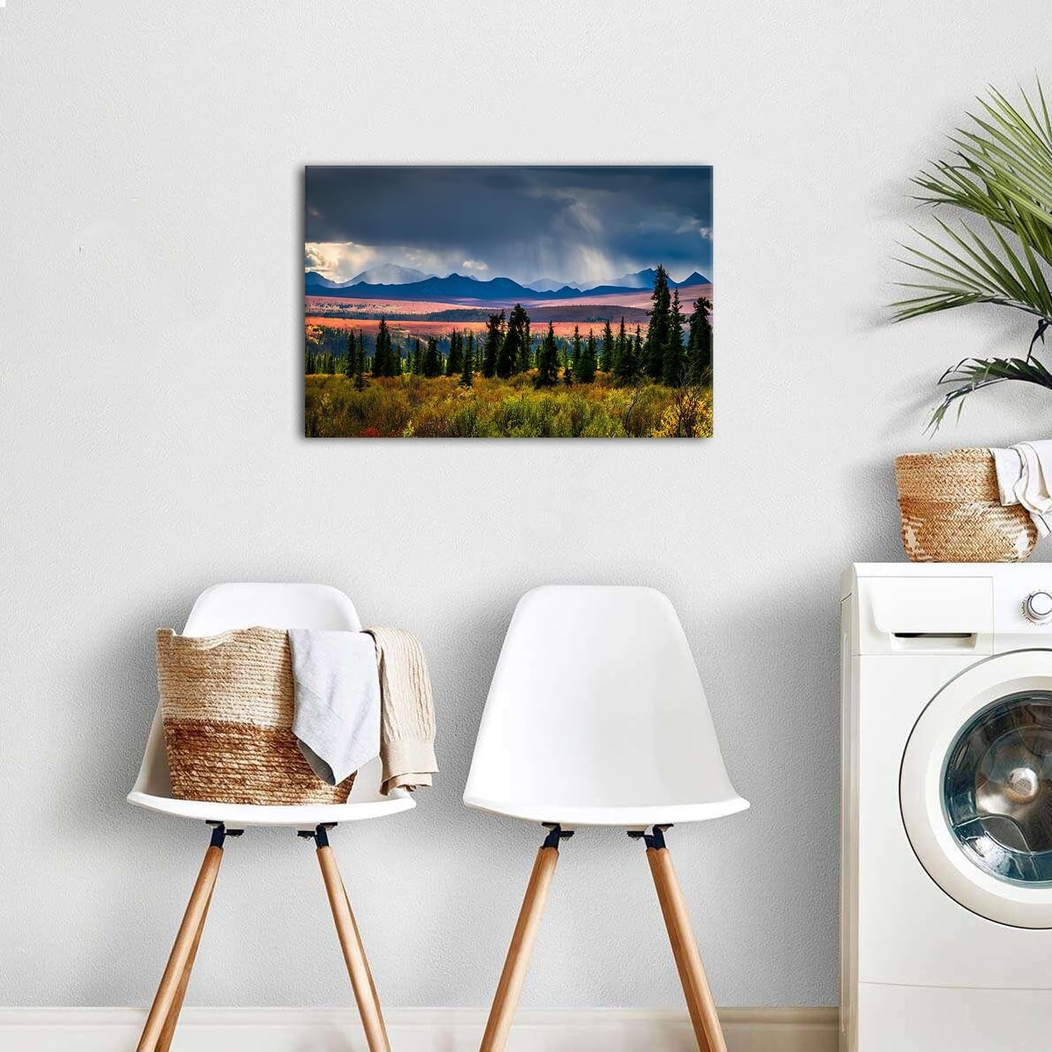Wildflower Wall Art Colorful Floral Pictures Framed Printed Art for Bathroom Nature Botanical Canvas Prints Poster Modern Abstract Flowers Painting Artwork Living Room Bedroom Home Decorations