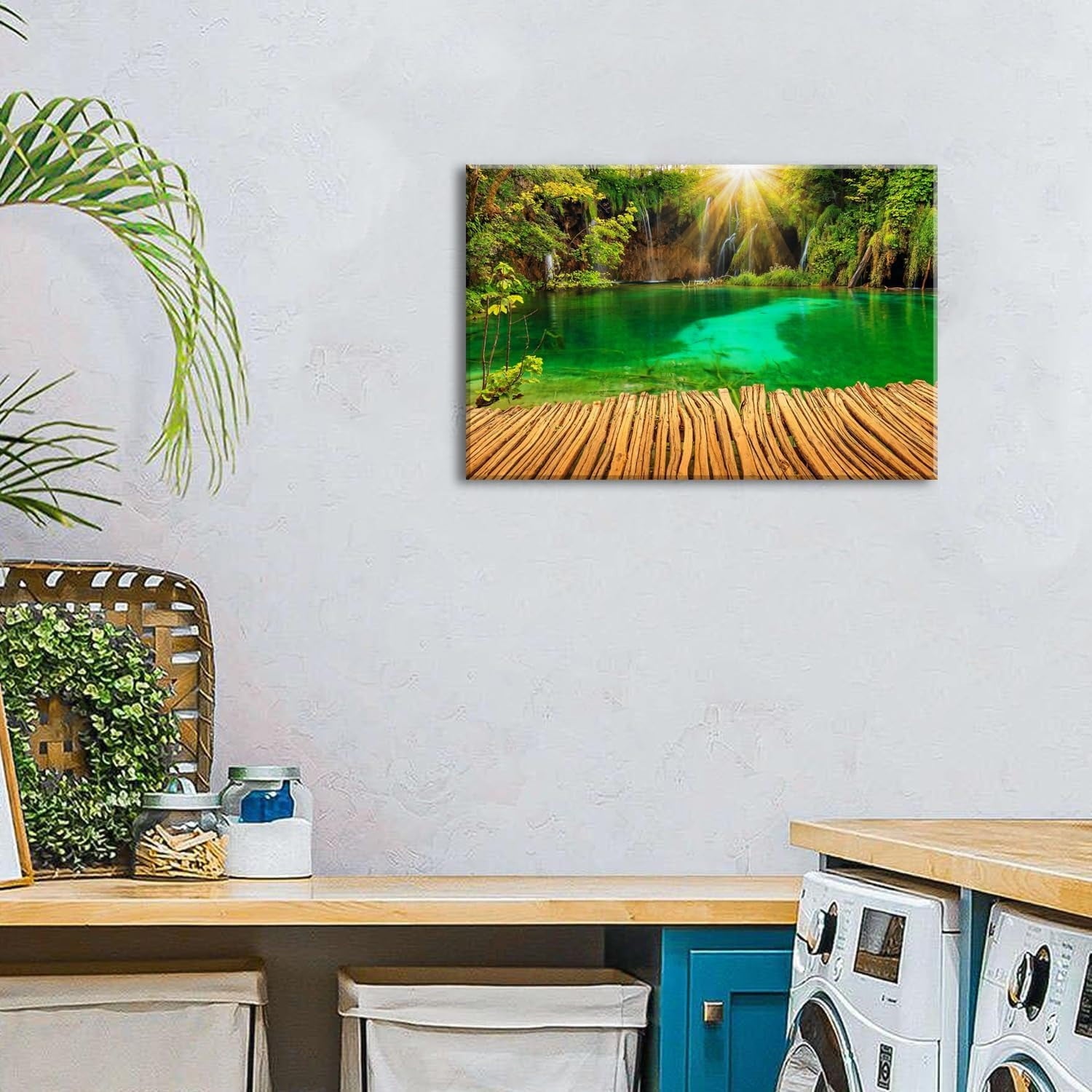 Wildflower Wall Art Colorful Floral Pictures Framed Printed Art for Bathroom Nature Botanical Canvas Prints Poster Modern Abstract Flowers Painting Artwork Living Room Bedroom Home Decorations