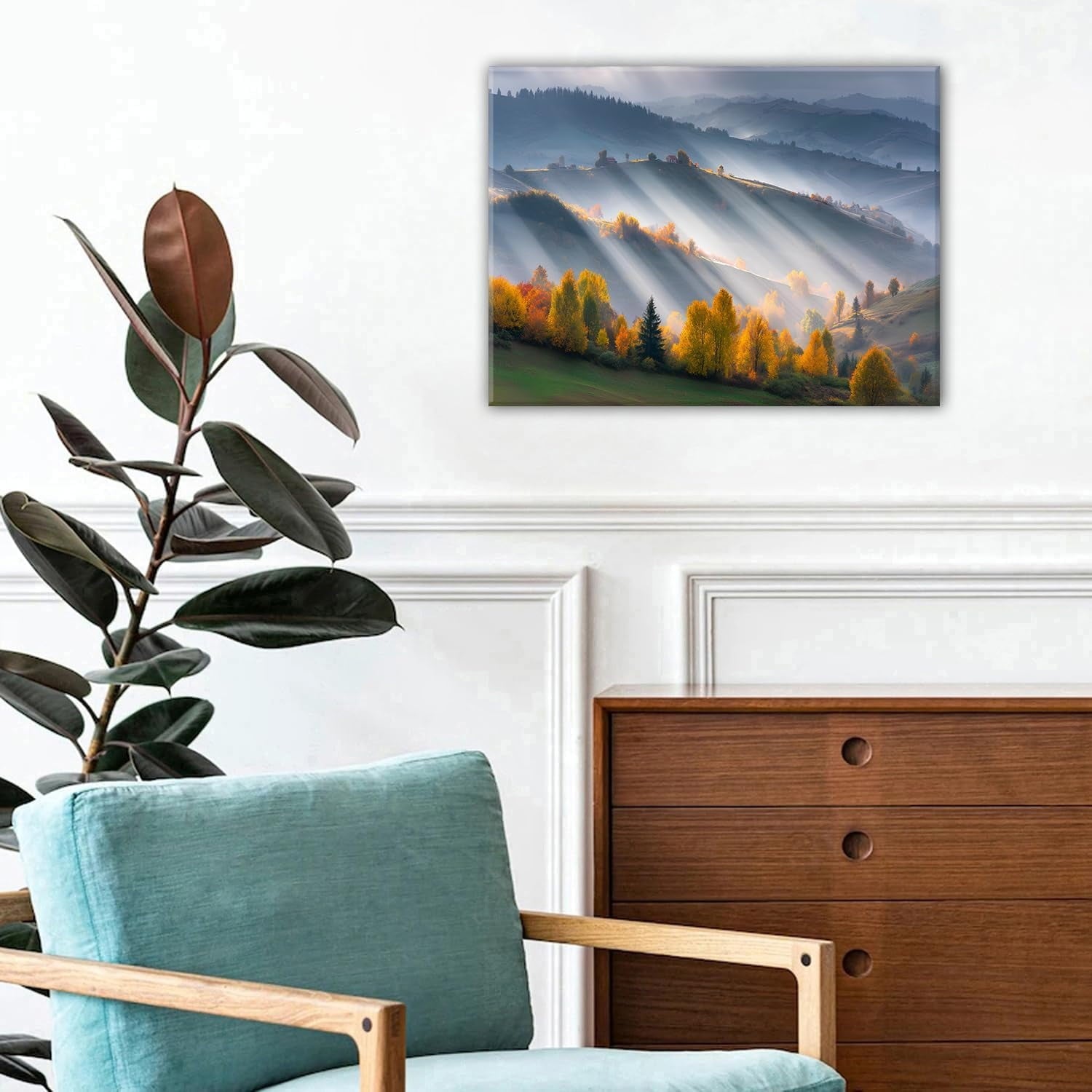 Wildflower Wall Art Colorful Floral Pictures Framed Printed Art for Bathroom Nature Botanical Canvas Prints Poster Modern Abstract Flowers Painting Artwork Living Room Bedroom Home Decorations