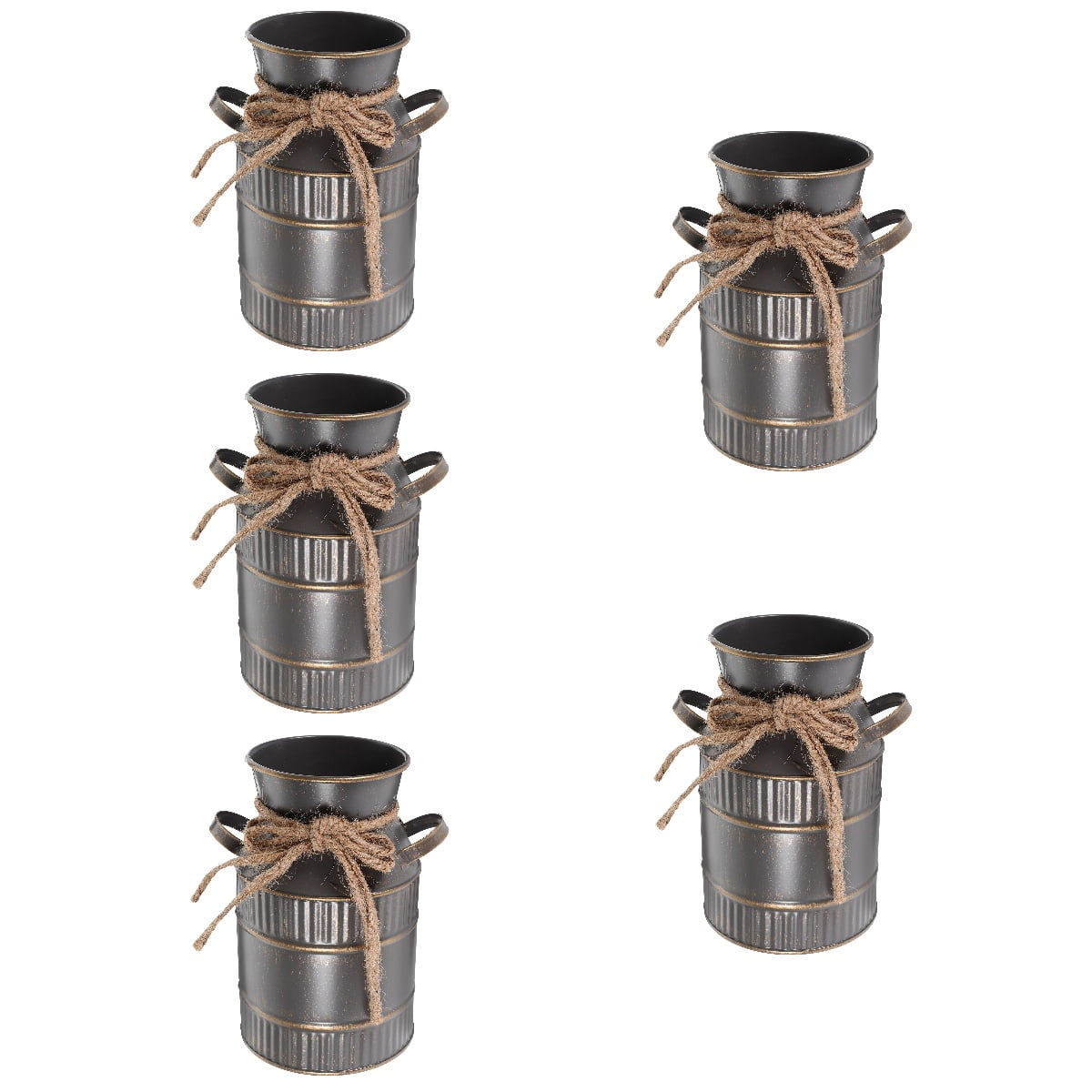 5 PCS Decorative Vase Vases for Retro Milk Bottle
