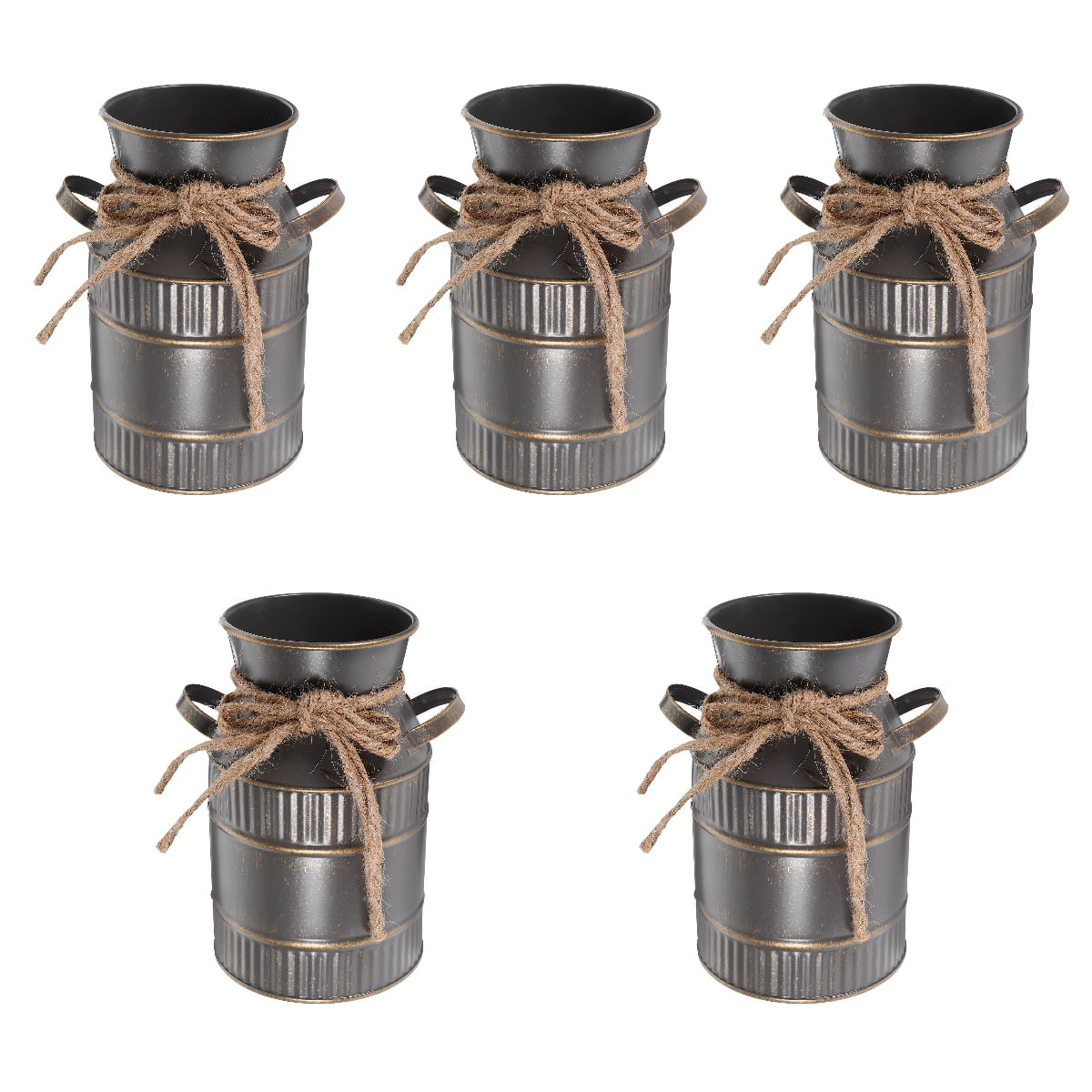 5 PCS Decorative Vase Vases for Retro Milk Bottle