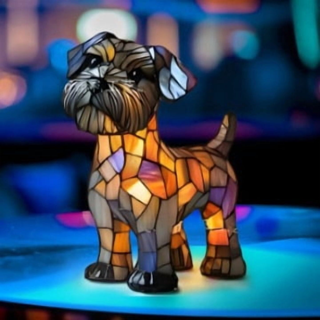 3D Animal Table Lamp, Retro Stained Animal Night Light Lamp, Cute Resin Animal Lamps for Living Room, Bedroom