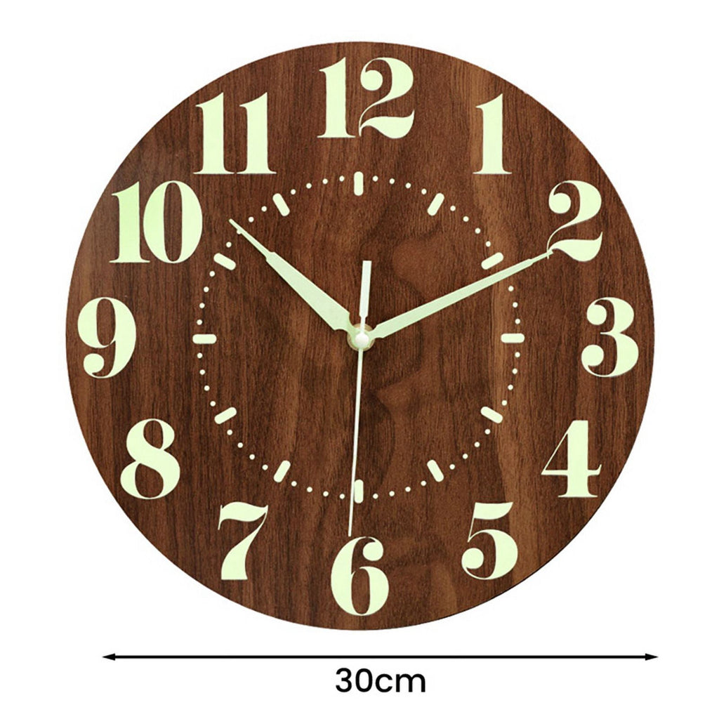 Glow in Dark Wall Clock, Silent Non-Ticking Battery Operated Clock