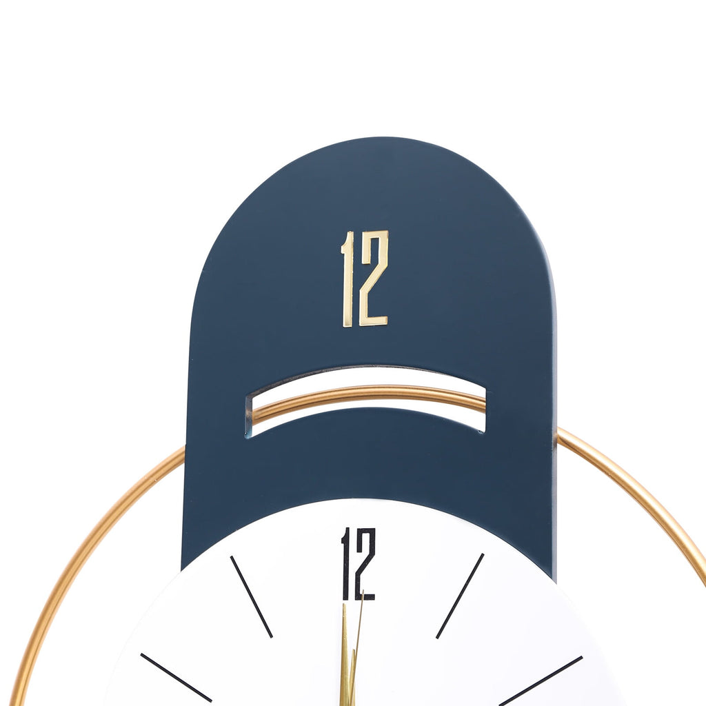 16.54*33.07in Wall-mounted Numbers Large Wall Clocks Wood Metal Silent Decoration Wall Clock for Kitchen Bedroom Office
